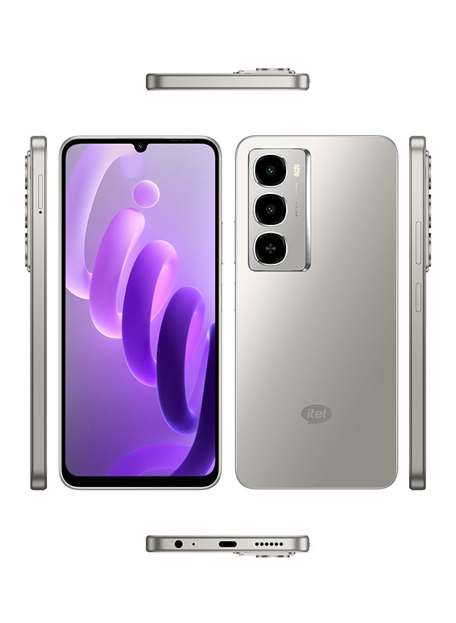 City 100 Dual SIM Pure Titanium 4+8GB RAM 256 GB 4G Middle East Version