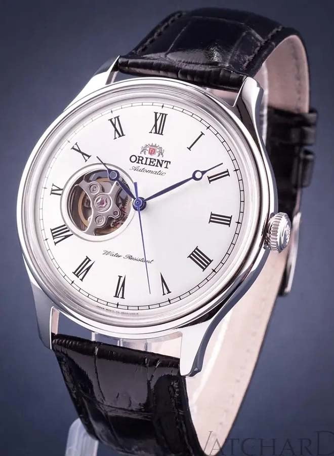 ORIENT Men's Mechanical Classic Envoy Men's Watch TAG00003W0, Open Heart, Silver Dial, 43mm, 50M WR - Image 3