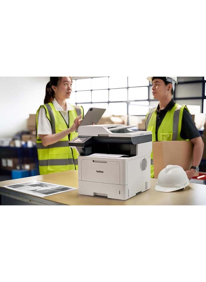 brother DCP-L5510DN 3-in-1 Network Mono Laser Printer |LED Printer| Auto 2-sided Print | 50 Sheets ADF | 8.9cm Touchscreen | Print,Scan,Copy | WiFi Network And USB - White  - Image 4