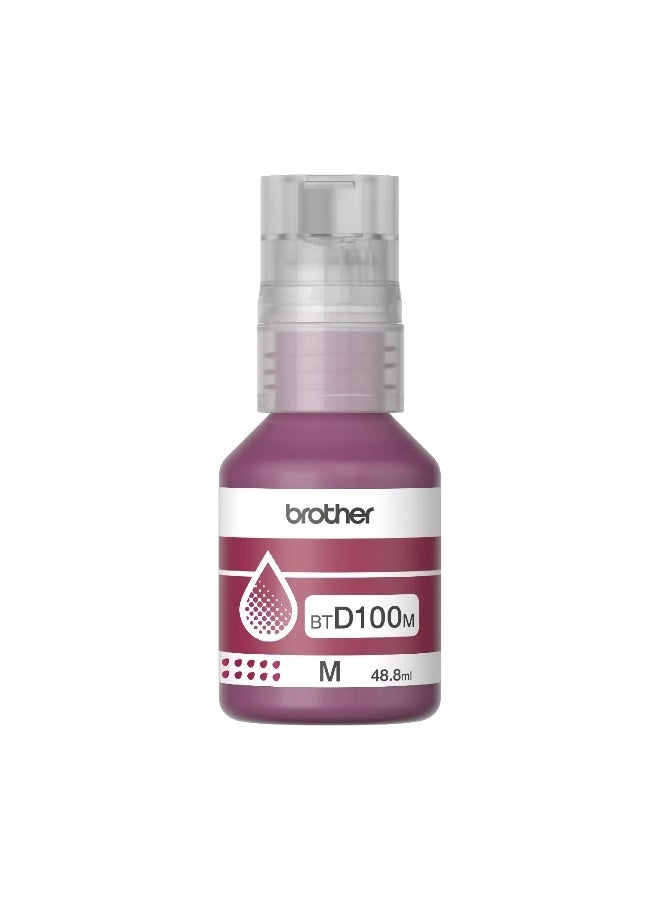 Brother Genuine BTD100M Magenta Ink bottle – 48.8ml Magenta - Image 1