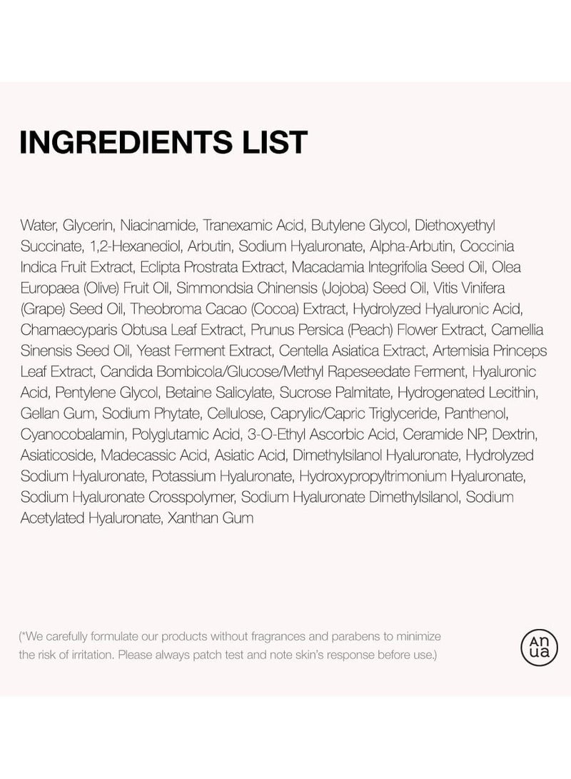 Anua 10% Niacinamide+ 4% Tranexamic Acid Serum, Ceramide, Hyaluronic Acid, Vitamin B12 Natural color, Korean Glass Skin, Fragrance-Free, Korean Skincare, 30ml /1.01 fl.oz. 30mlml - Image 3