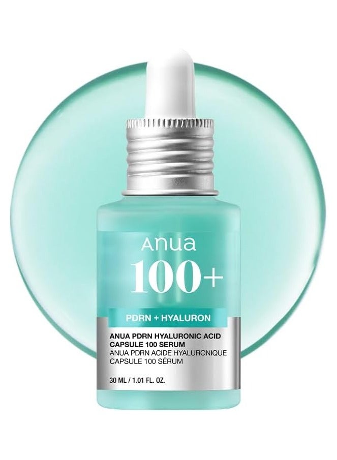 Anua PDRN Hyaluronic Acid Capsule 100 Serum, Radiant Face Serum, Hyaluronic Acid, Hydration, Moisture Plumping effect, Natural color, Fragrance free, Korean Skincare, 30ml / 1.01 fl. oz 30mlml  - Image 1