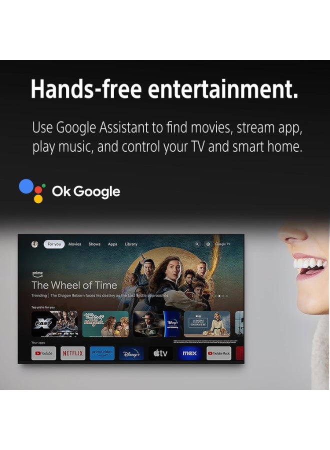55 Inch BRAVIA 8 OLED 4K HDR Google TV (2024 Model) with XR Triluminos Pro, Dolby Vision & Atmos, IMAX Enhanced, XR OLED Motion, HDMI 2.1, Acoustic Surface Audio+, Chromecast, AirPlay – Smart TV K-55XR80 Black