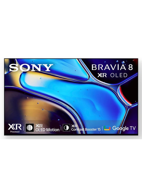 55 Inch BRAVIA 8 OLED 4K HDR Google TV (2024 Model) with XR Triluminos Pro, Dolby Vision & Atmos, IMAX Enhanced, XR OLED Motion, HDMI 2.1, Acoustic Surface Audio+, Chromecast, AirPlay – Smart TV K-55XR80 Black