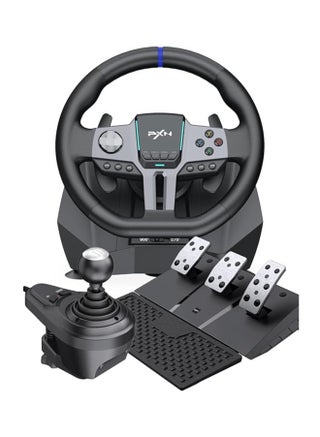 V9 GEN2 Racing Steering Wheel Bundle – 270° & 900° Dual-Mode Wheel, 3-Pedal Set (Hall Effect), 6+R Gear Shifter – Multi-Platform (PC/Xbox/PS4/Switch) – Dual Motor Vibration, Magnetic Encoder, RGB Lighting & Anti-Slip Base - pnsku/N70184076V/45/_/1749531310/8c3e3e0c-d6ad-4aeb-91cf-b9387f9aff07