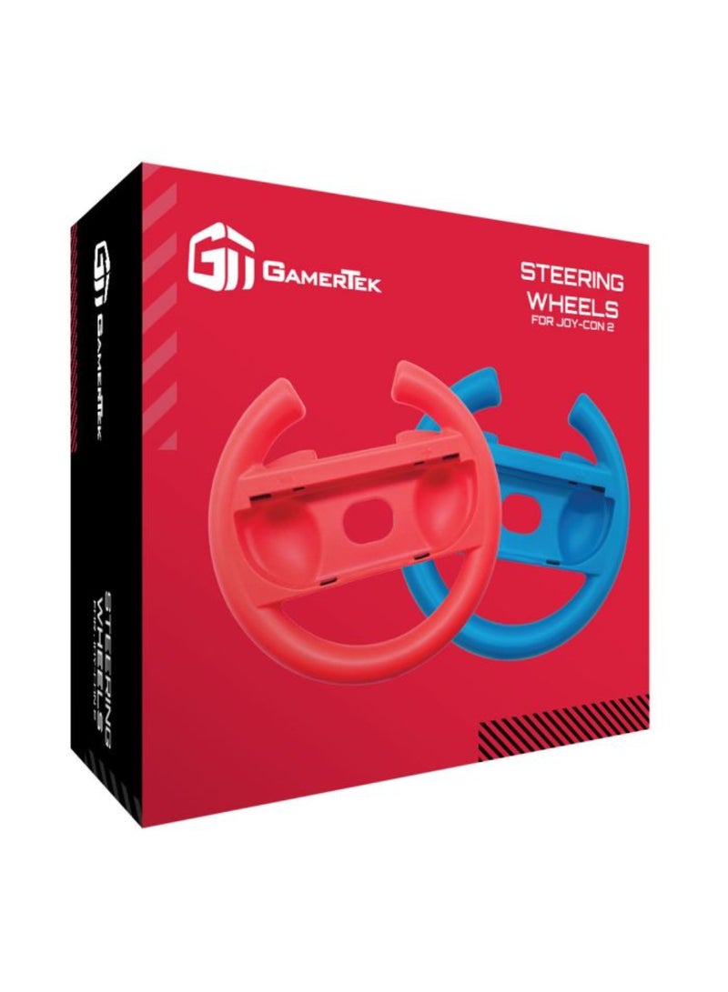 Gamertek Steering Wheel For Nintendo Switch 2 - Blue & Red Edition  - Image 1