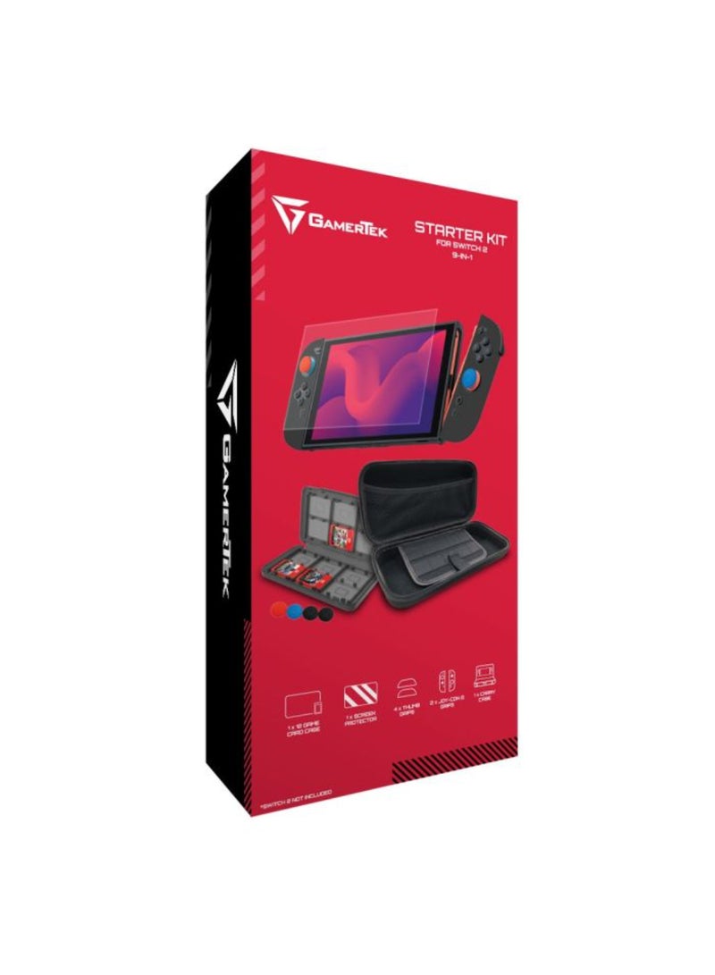Gamertek Starter Kit For Nintendo Switch 2 Kit - 9 in 1  - Image 1