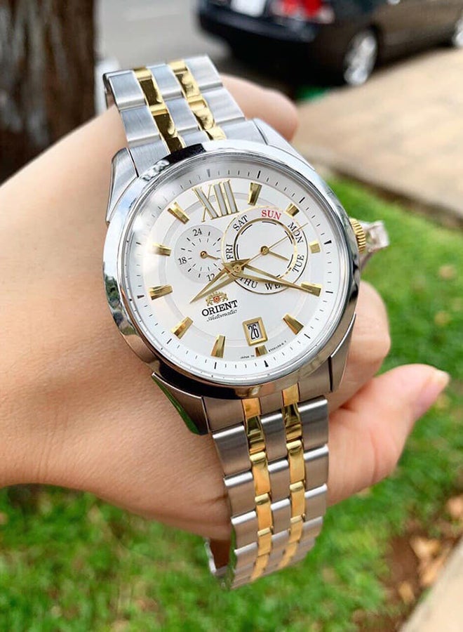 أورينت ساعة يد ميكانيكية كلاسيكية أنالوج بقرص دائري من الفولاذ المقاوم للصدأ 42 مم - Image 2