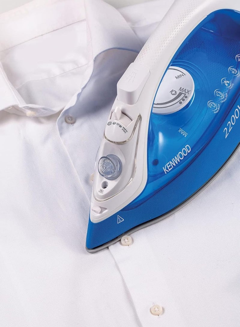 KENWOOD Steam Iron 2200W 300 ml 2200 W STP600.000WB Blue/White - Image 3