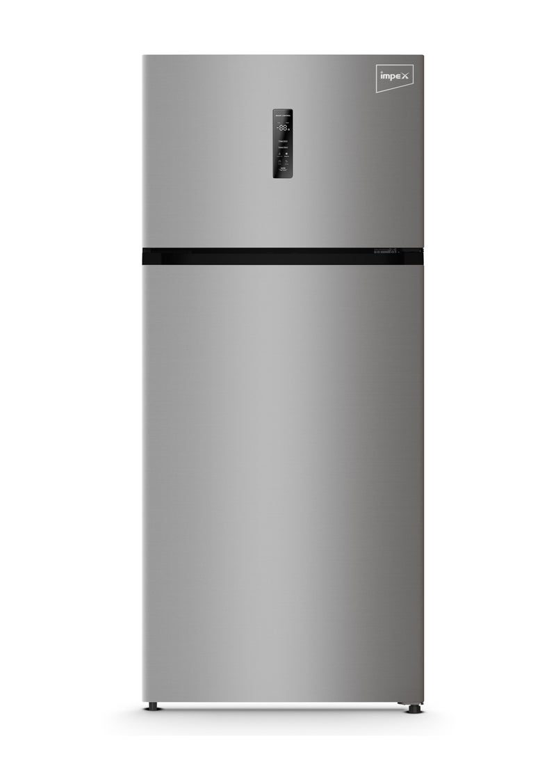 إمبكس Double Door Inverter Refrigerator | 512L Capacity | Total No Frost | Digital Temp Control | Glass Shelves | Chiller Compartment | Fast Cooling | Inox Stainless Steel | IRF520SS 150 W IRF520SS Inox Stainless Steel  - Image 1