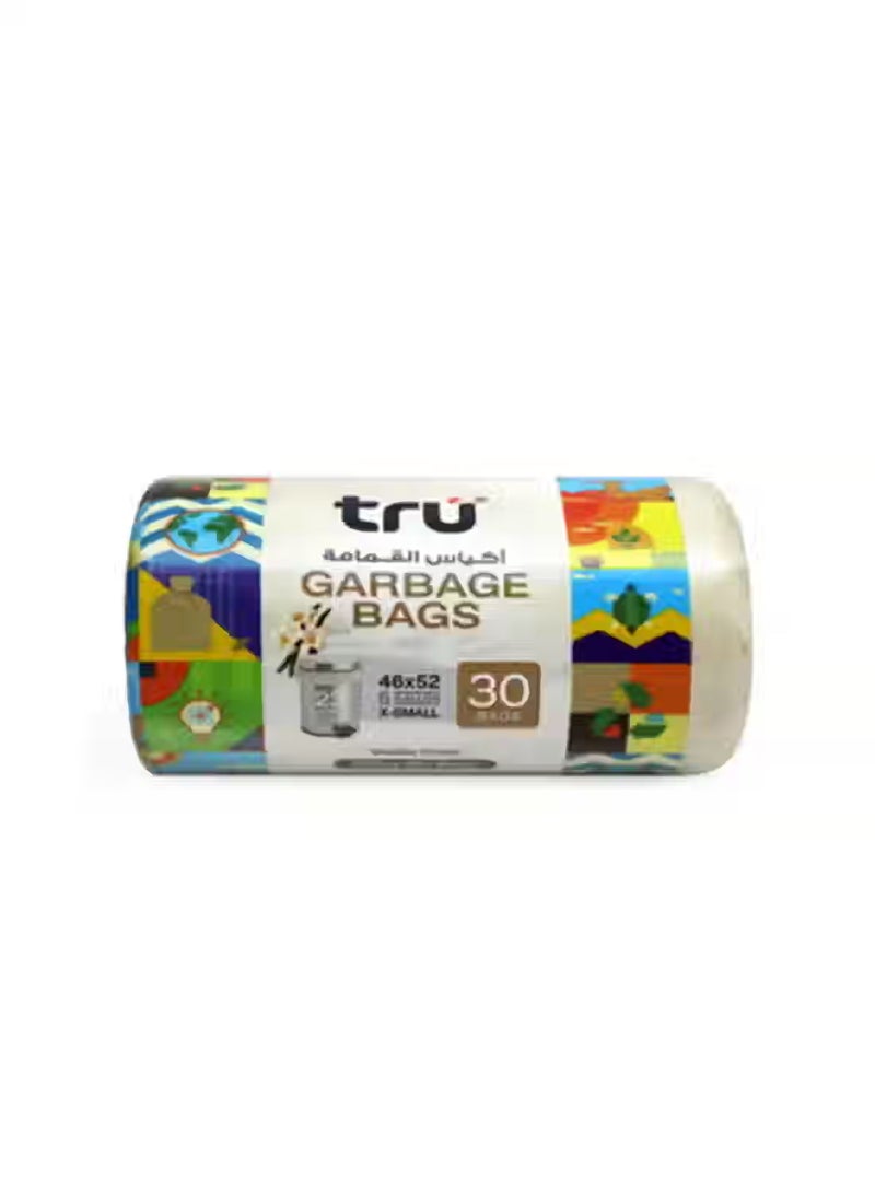 Tru Lavender Scented Garbage Bags Roll, 6 Gallon,46x52cm,  X-Small (Small bins) - 30 Bags Multicolour - Image 1