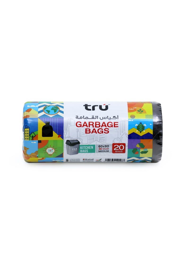 Tru Garbage Bags Compact Roll Black 60x90cm - Pack of 3 black  - Image 2