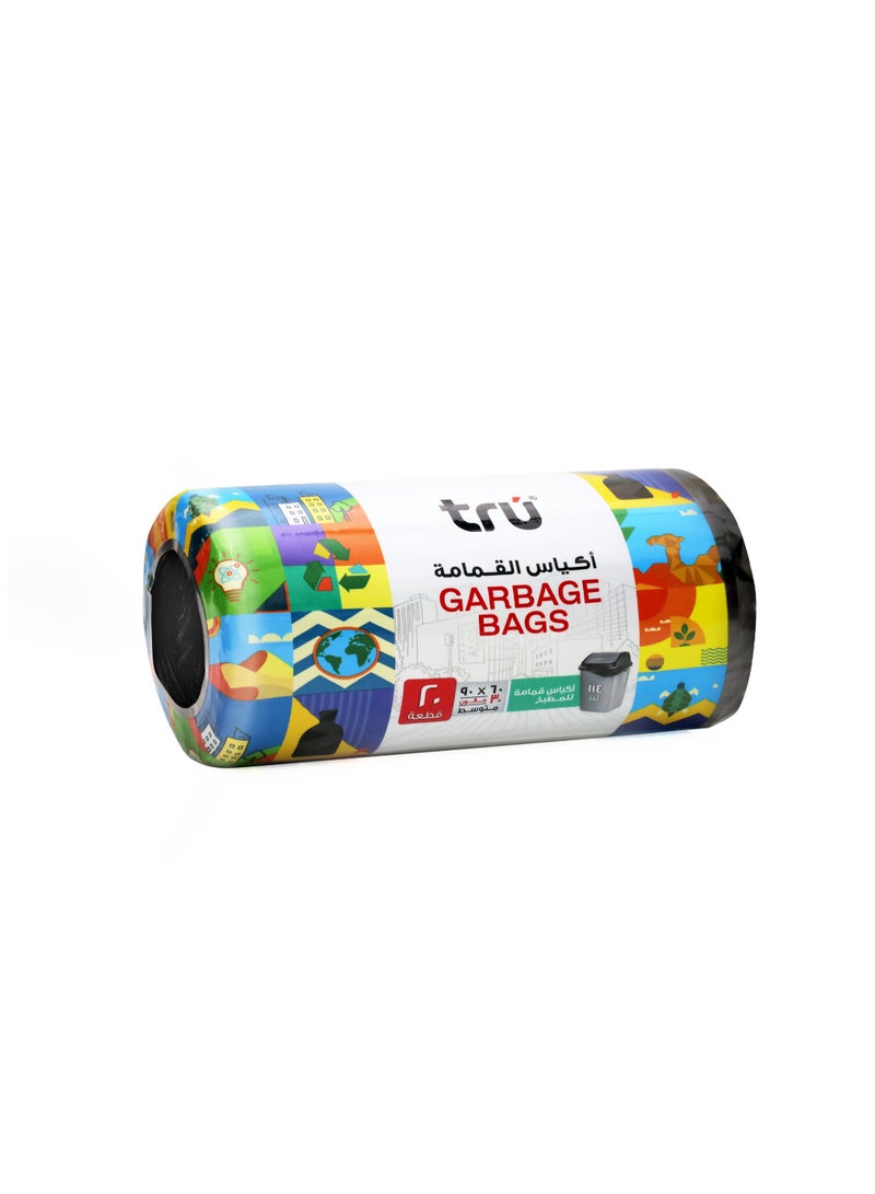 Tru Garbage Bags Compact Roll Black 60x90cm - Pack of 3 black  - Image 3