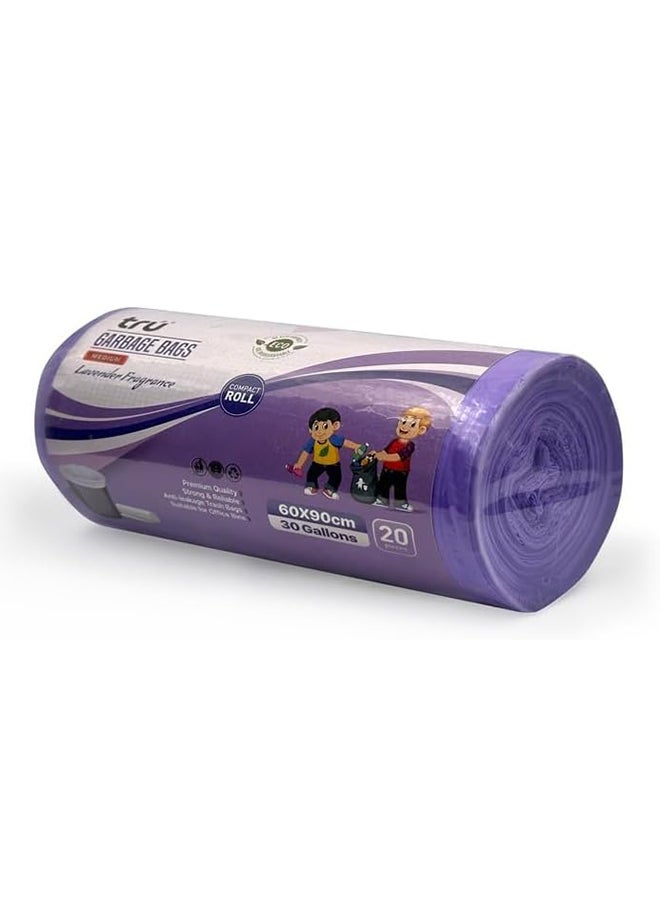 ترو Lavender Scented Garbage Bags Compact Roll 60x90cm - Pack of 3 purple  - Image 4