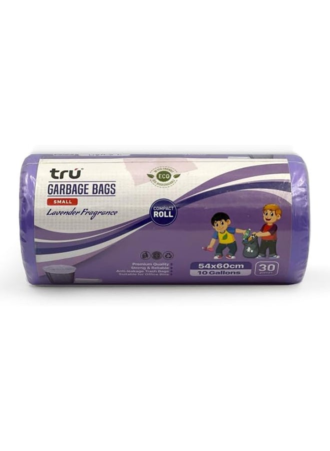 Tru Lavender Scented Garbage Bags Compact Roll 54x60cm - Pack of 3 purple  - Image 2