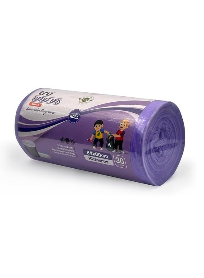 Tru Lavender Scented Garbage Bags Compact Roll 54x60cm - Pack of 3 purple  - Image 3