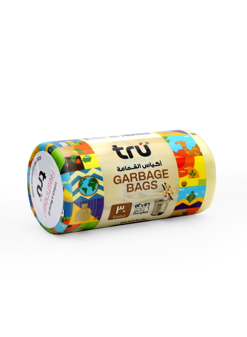 Tru Vanilla Scented Garbage Bags Compact Roll 46x52cm - Pack of 3 beige  - Image 3