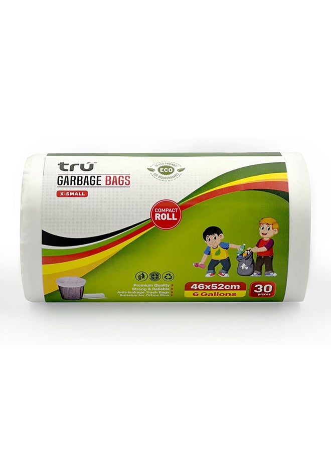 Tru Garbage Bags Compact Roll White 54x60cm - Pack of 3 white  - Image 2