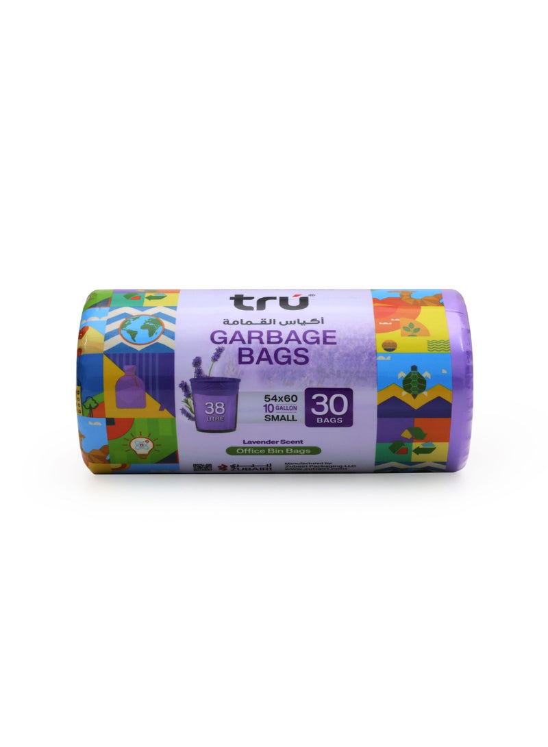 ترو Lavender Scented Garbage Bags Roll 54x60cm 10Gallon 30pc purple  - Image 1