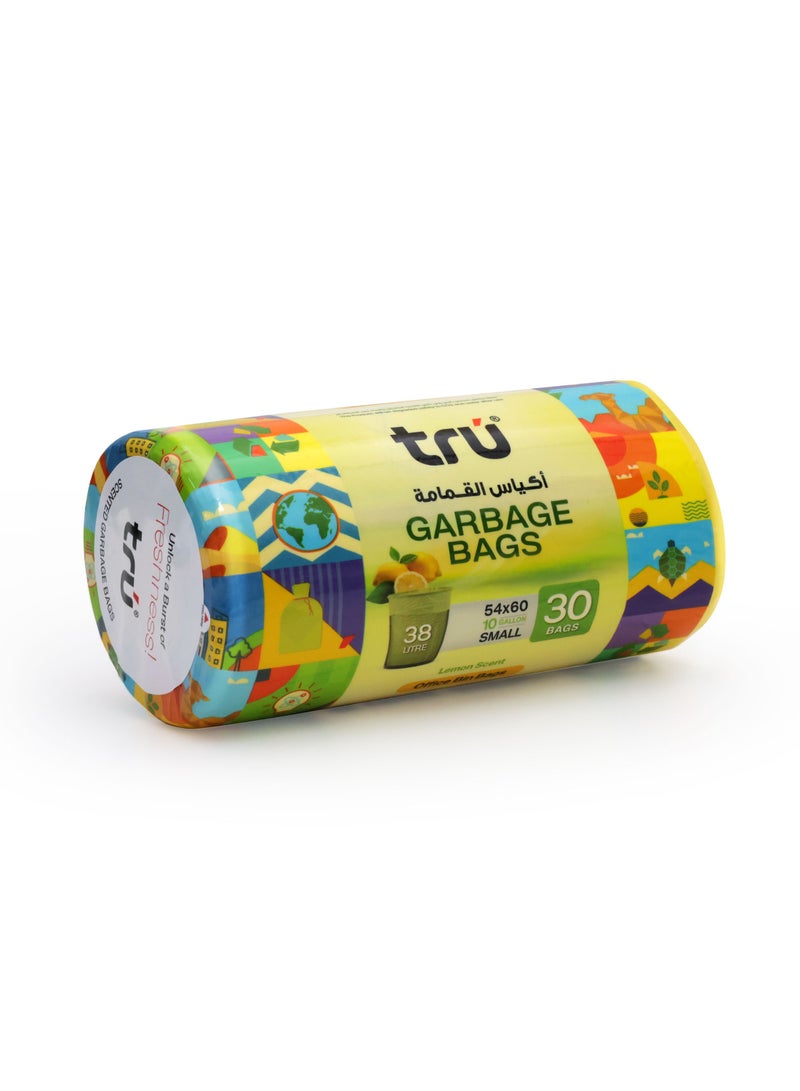 Tru Lemon Scented Garbage Bags Compact Roll 54x60cm - Pack of 3 yellow  - Image 3