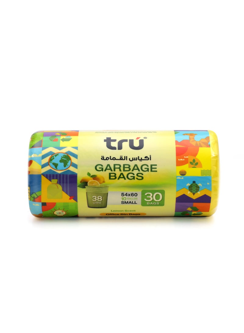 Tru Lemon Scented Garbage Bags Compact Roll 54x60cm - Pack of 3 yellow  - Image 2