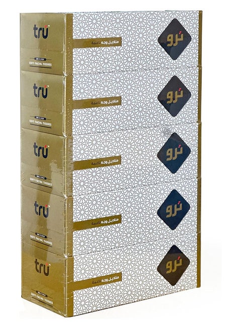 Facial Tissue 200 Pulls X 5 Box white