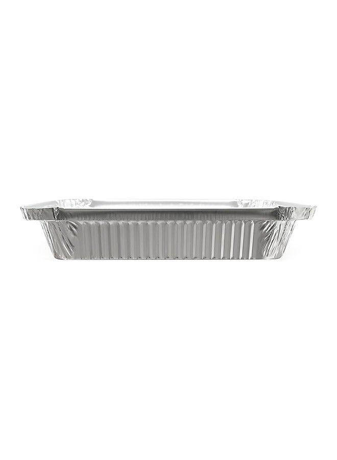 ترو Aluminum Containers with Lid - 83185, 10' Pcs  Size 19cmx26cmx6cm silver  - Image 3