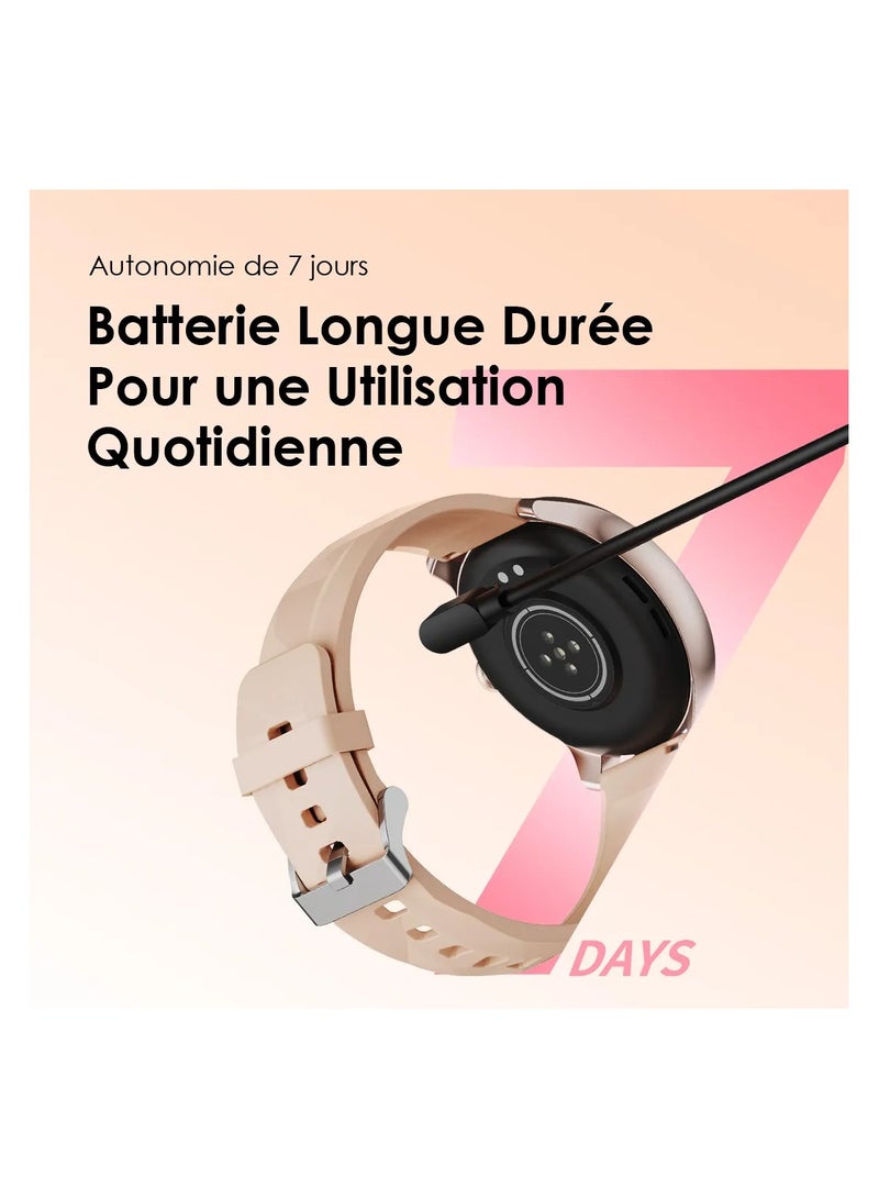 Watch 2R Montre Intelligente TFT IP68 de 1,39 Pouces - Rose Gold