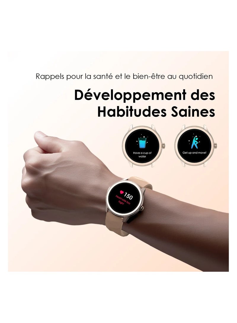 Watch 2R Montre Intelligente TFT IP68 de 1,39 Pouces - Rose Gold