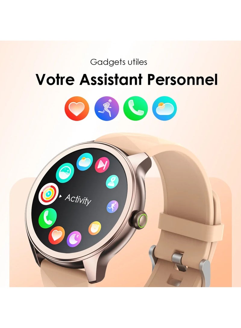 Watch 2R Montre Intelligente TFT IP68 de 1,39 Pouces - Rose Gold
