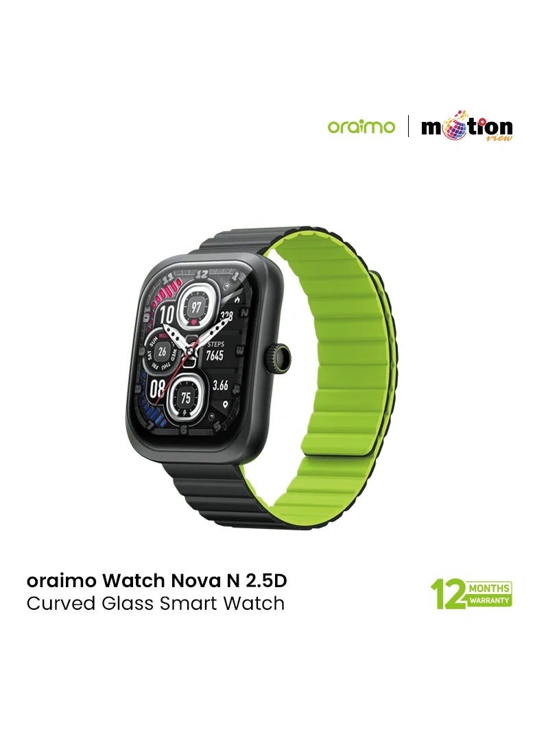oraimo Watch Nova N 2.04''AMOLED 2.5D Smart Watch Green
