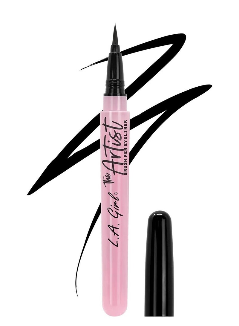 لا جيرل The Artist Brush Pen Eyeliner Inky Black  - Image 1
