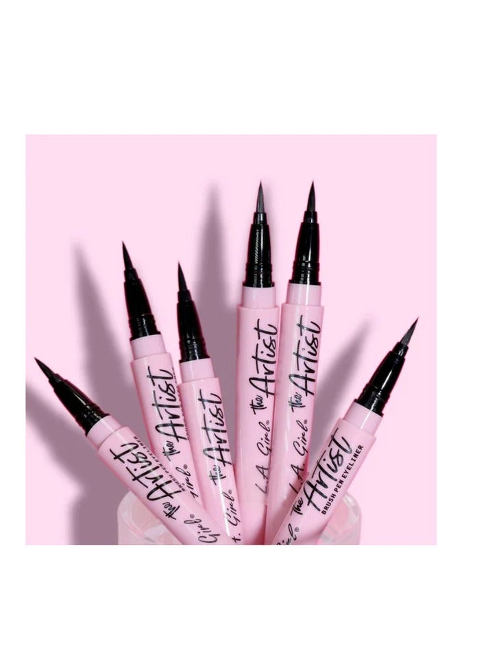 لا جيرل The Artist Brush Pen Eyeliner Inky Black  - Image 4
