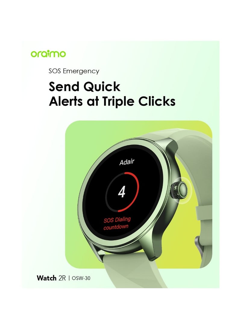Oraimo Watch 2R 1.39" TFT IP68 Smart Watch - Green