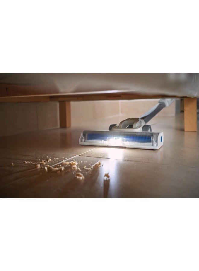 BLACK+DECKER POWERSERIES+ 16V MAX Cordless Stick Vacuum with LED Floor Lights, Lightweight, Multi-Surface, White BHFEA420J-GB 220 W BHFEA420J-GB Dark Titanium