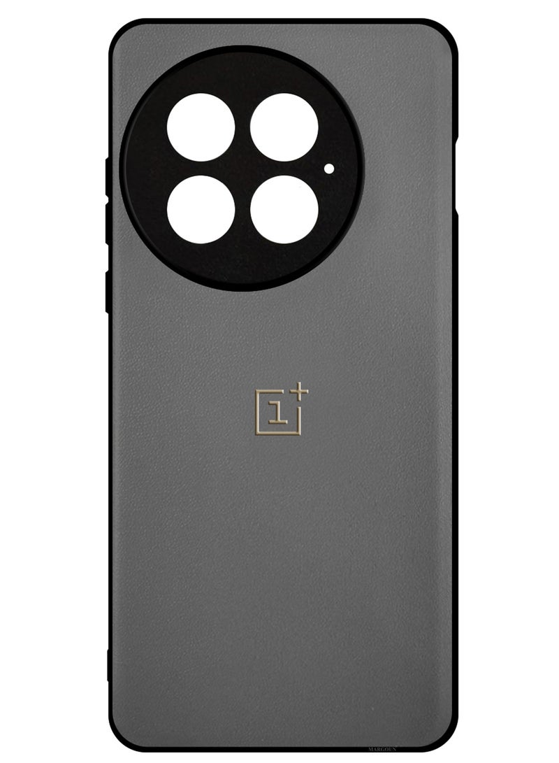 MARGOUN 3Packs Case Cover for OnePlus 13 Premium Leather, Elegant Protection, Quad-Camera Precision Cutout with Two 3D Shockproof Screen Protectors - Grey Grey-3  - Image 2