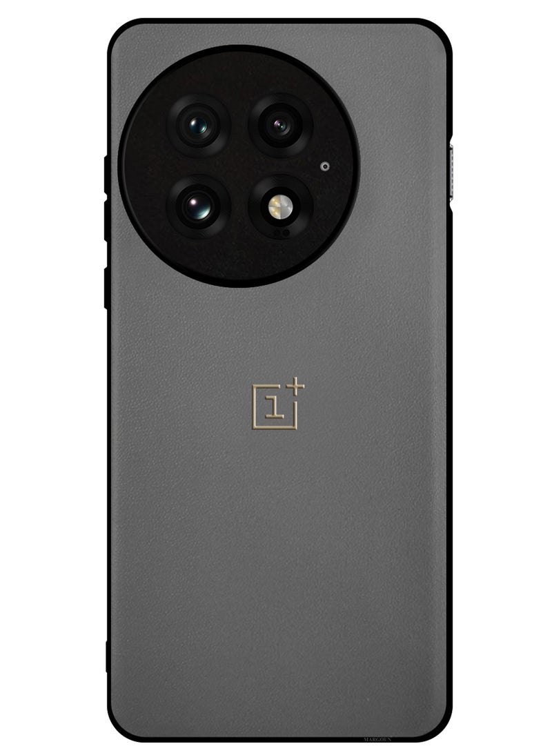MARGOUN 3Packs Case Cover for OnePlus 13 Premium Leather, Elegant Protection, Quad-Camera Precision Cutout with Two 3D Shockproof Screen Protectors - Grey Grey-3  - Image 3