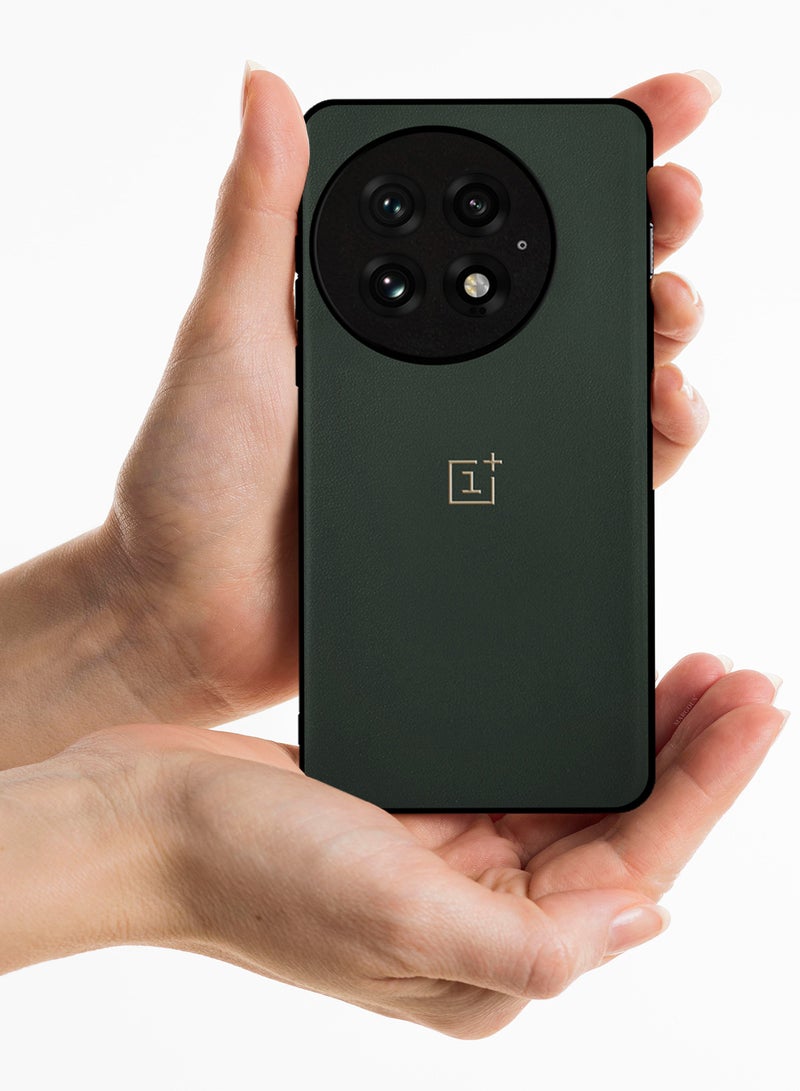 MARGOUN 2Packs Case Cover for OnePlus 13 Premium Leather, Elegant Protection, Quad-Camera Precision Cutout with 3D Shockproof Screen Protector - Dark Green Dark Green-2  - Image 4