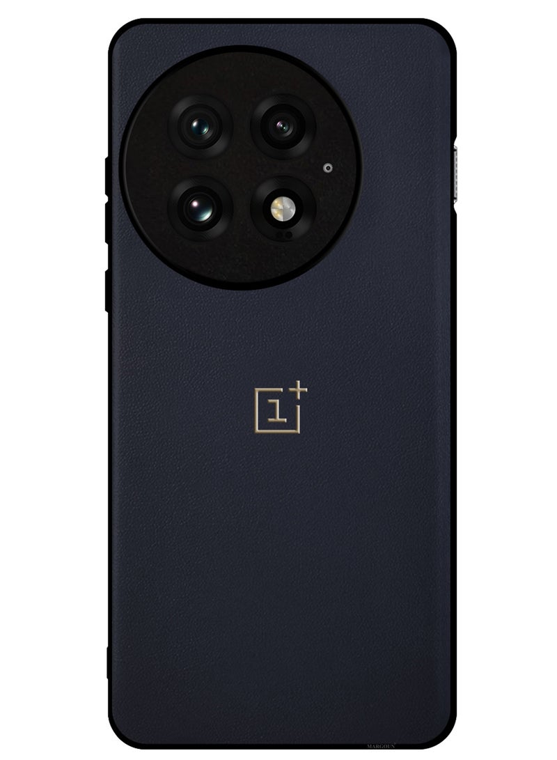 MARGOUN 3Packs Case Cover for OnePlus 13 Premium Leather, Elegant Protection, Quad-Camera Precision Cutout with Two 3D Shockproof Screen Protectors - Dark Blue Dark Blue-3  - Image 3