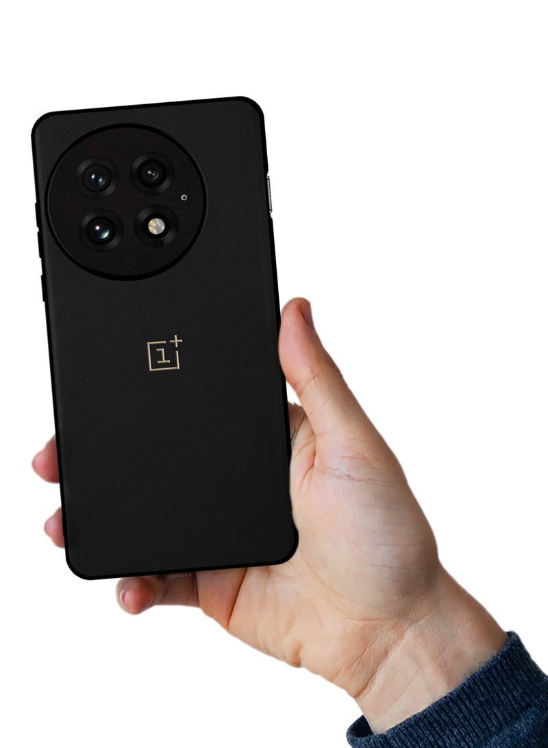 MARGOUN Case Cover for OnePlus 13 Premium Leather, Elegant Protection and Quad-Camera Precision Cutout - Black Black-1  - Image 5