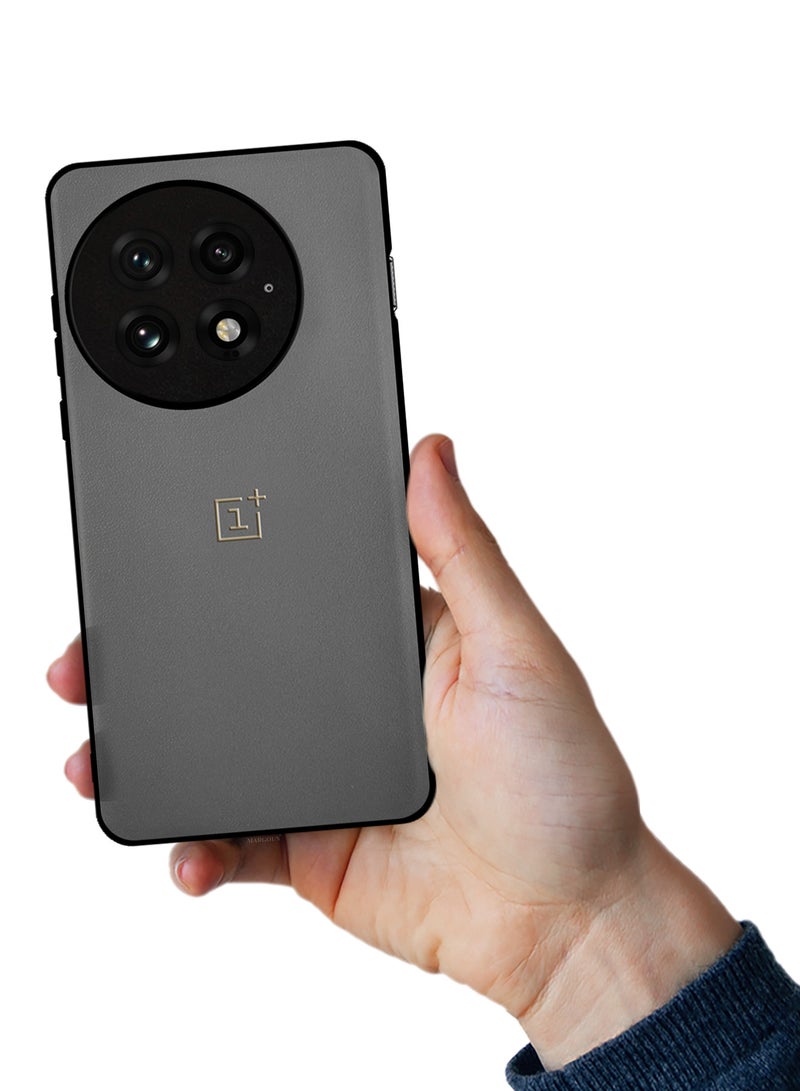 MARGOUN 2Packs Case Cover for OnePlus 13 Premium Leather, Elegant Protection, Quad-Camera Precision Cutout with 3D Shockproof Screen Protector - Grey Grey-2  - Image 3