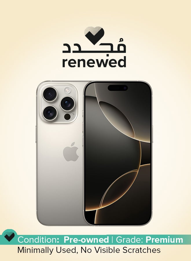 Apple Renewed - iPhone 16 Pro 256GB Natural Titanium 5G With FaceTime - International Version - Image 1