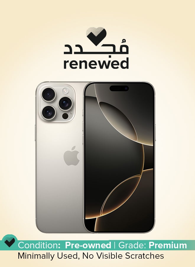 Apple Renewed - iPhone 16 Pro Max 256GB Natural Titanium 5G With FaceTime - International Version - Image 1