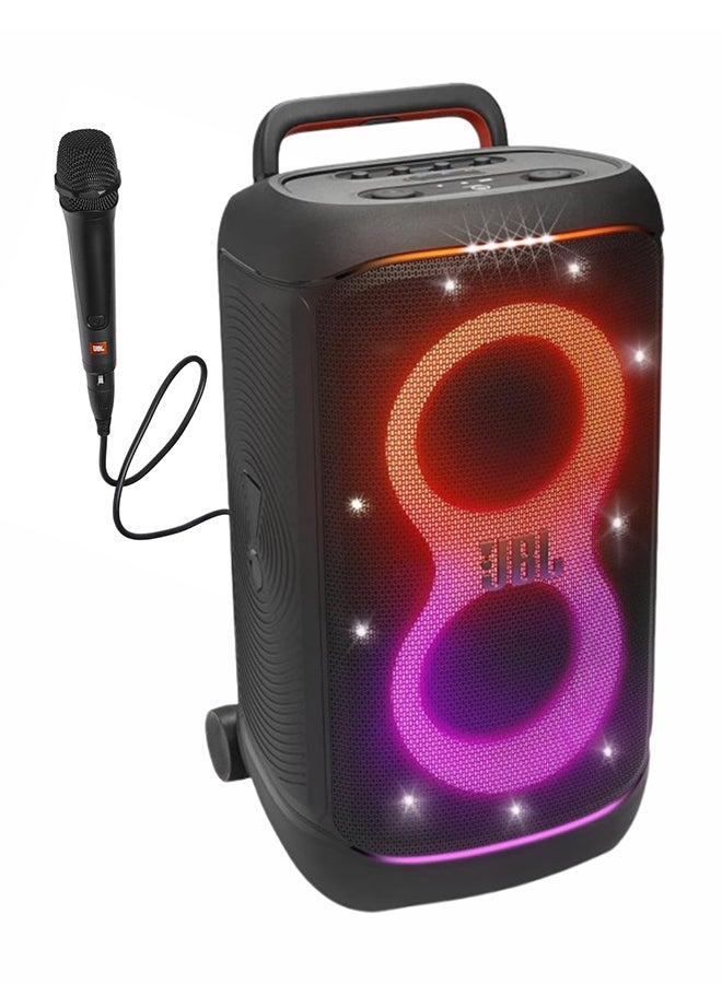 JBL PartyBox 520 with PBM100 Wired Mic – High-Power Party Speaker Combo for Karaoke Singing, Clear Sound, and Bass Boost – Ideal for Vocal Performances, Birthdays, and DJ Nights JBLPARTYBOX520EU+JBLPBM100BLK Black  - Image 1