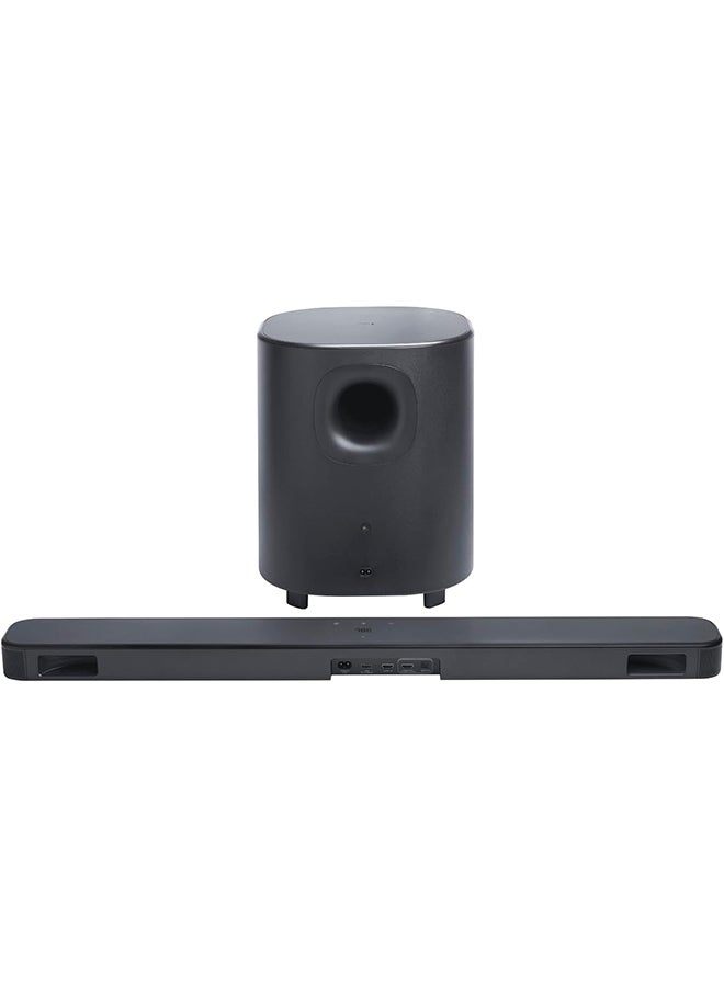 JBL BAR 500MK2 5.1 Channel Soundbar with Dolby Atmos, 750W Output, 10” Wireless Subwoofer, MultiBeam 3.0, HDMI eARC, Bluetooth and Wi-Fi, Compatible with All TVs JBLBAR500M2 Black  - Image 2