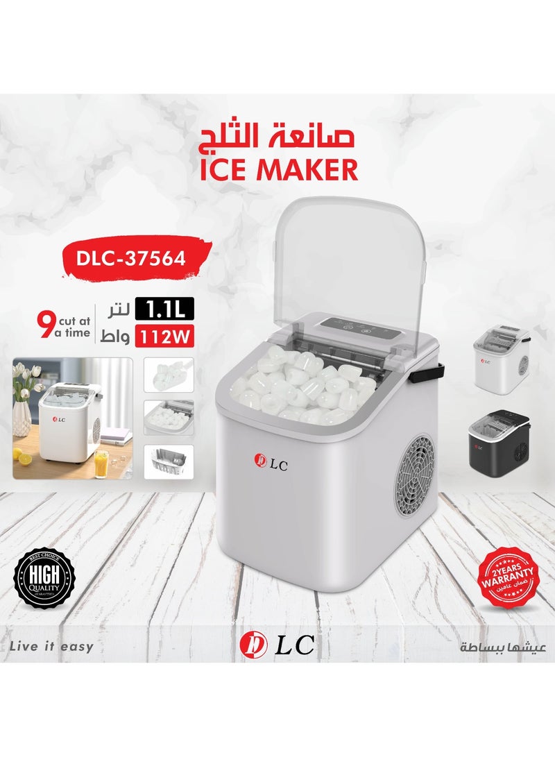 DLC Portable Ice Maker Machine 1.1L – 112W Fast Ice Making in 9 Mins 1.1 L 112 W 37564W white  - Image 2