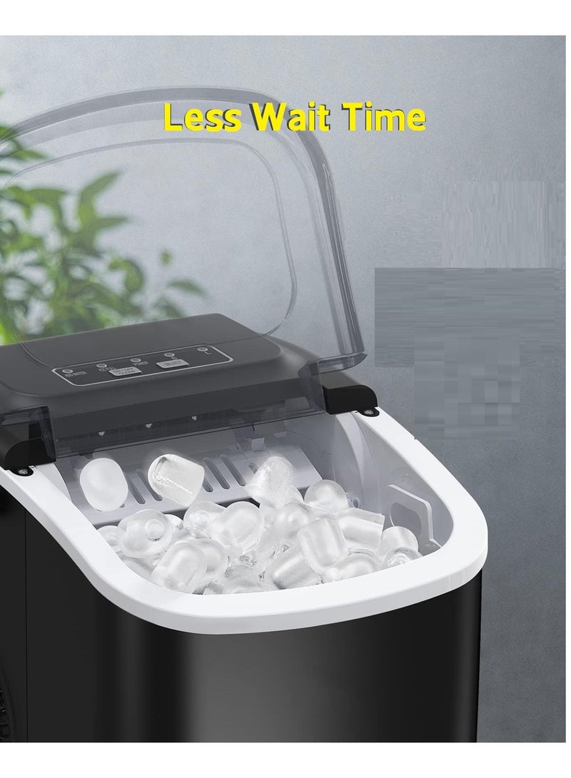 Portable Ice Maker Machine 1.1L – 112W Fast Ice Making in 9 Mins 1.1 L 112 W 37564B black