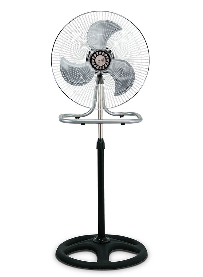 Impex 18 Inch 3-in-1 Stand Fan, Convertible-Wall/Table/Stand Fan, High-Speed 1350RPM, Powerful 70W Motor, Steel Blades, 3-Speed Control, Sturdy Body, Ideal For Home, Office, Restaurant, Garage, 70 W PF 01 Grey/Black  - Image 1