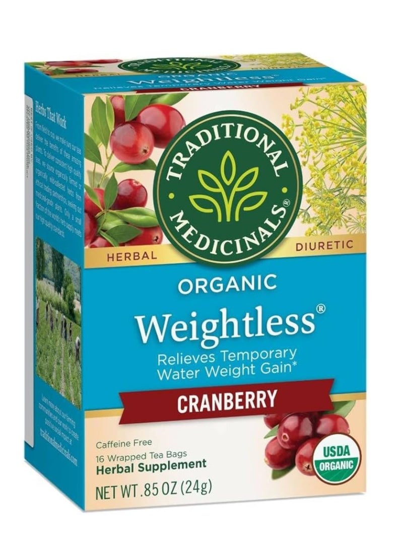 Traditional Medicinals Traditional Medicinals Weightless Cranberry 16 Tea 