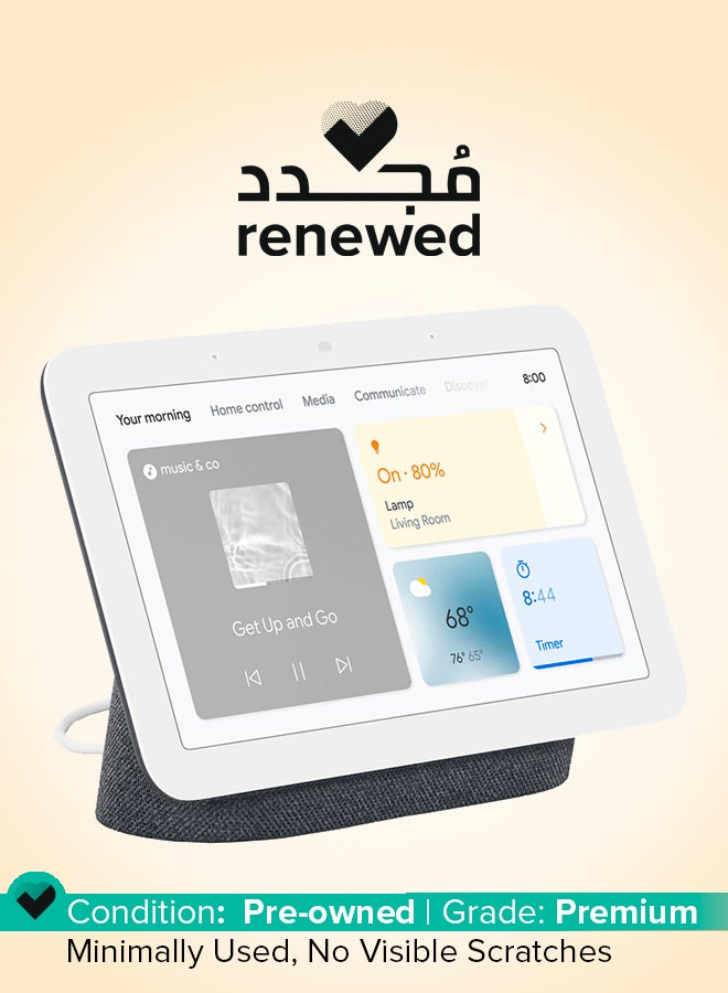 Renewed - 2nd Generation Nest Hub Charcoal